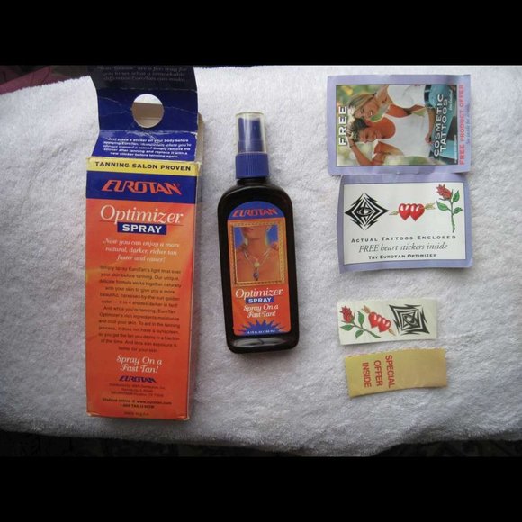 Eurotan Optimizer Spray Tan 4.15Floz Salon Proven Tattoos Natural Dark Fast Easy